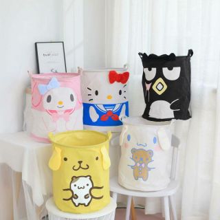 ตะกร้าใส่เสื้อผ้าลาย Sanrio Character แบบพับเก็บได้