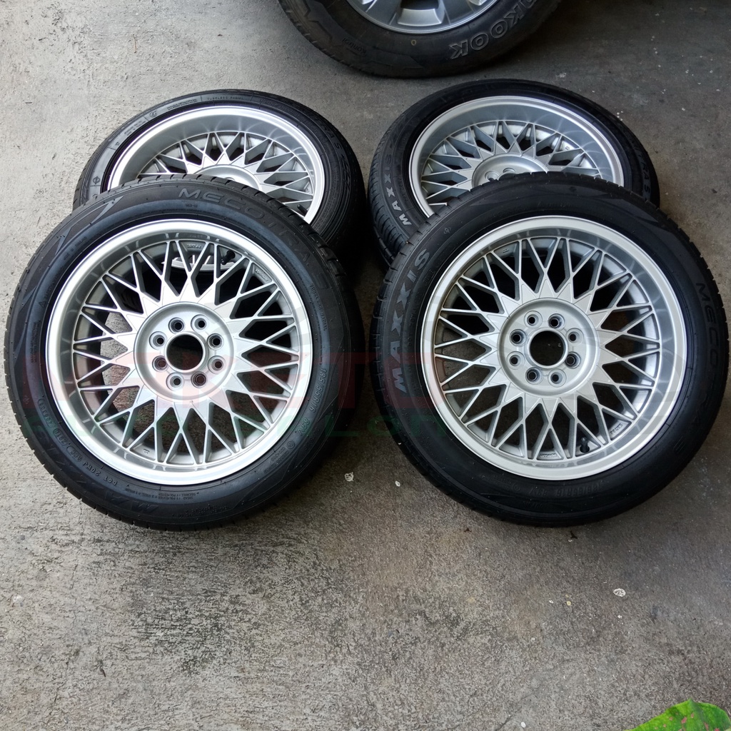 (มือสอง) ล้อแม็ก RiaL Wheels 90’s Germany ขอบ 16 พร้อมยาง 185/55 ปี18 Pcd:4X100-108 / SIZE:16R  Front &amp; Rear 7JJ ออฟลึกป