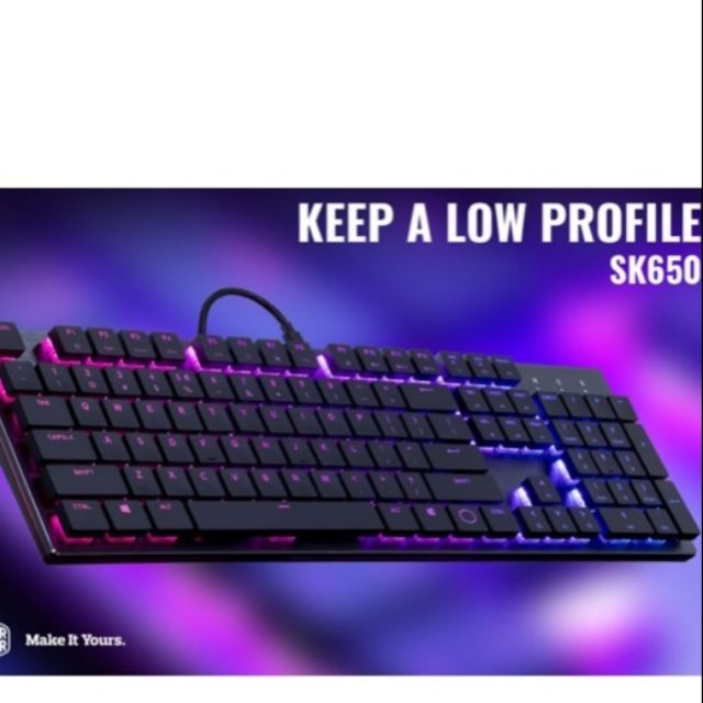 Cooler master sk650 low profile mechanical keyboard (used)