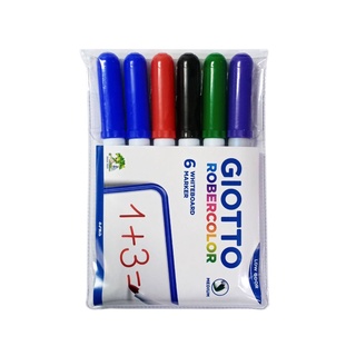 ปากกาไวท์บอร์ดแพ็ค 6 ด้าม (GIOTTO Robercolor Whiteboard Markers)