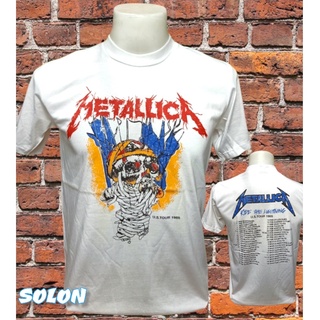 เสื้อวง Metallica วงร็อค ไม่มีตะเข็บข้าง คอฟิต ป้ายUSA เสื้อวินเทจ เสื้อทัวร์ วงดนตรีร็อคต่างประเทศ