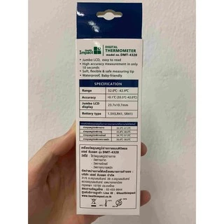 ปรอทวัดไข้ ปรอทวัดไข้ดิจิตอล Health Impact Digital Thermometer DMT-4320