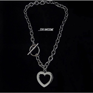 CHAIN WITH IRONRING WITH HEART PENDANT💕สร้อยคอจี้หัวใจ