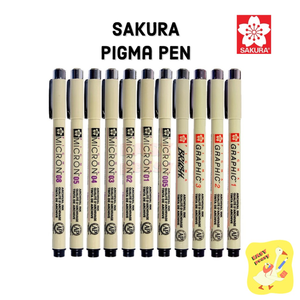 ปากกาตัดเส้น พิกม่า ซากุระ หัวเข็ม Sakura Pigma Pen