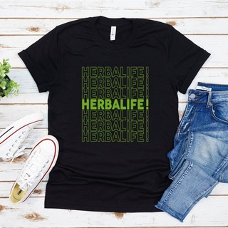 【100% cotton】เสื้อยืดคอกลม แขนสั้น พิมพ์ลาย Herbalife ลําลอง สําหรับผู้หญิง