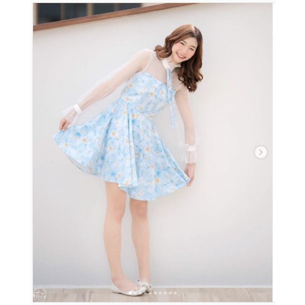 KAYASIS l KYS004 - Sparkling Star Print Volume Skirt Dress ( PRE-ORDER )