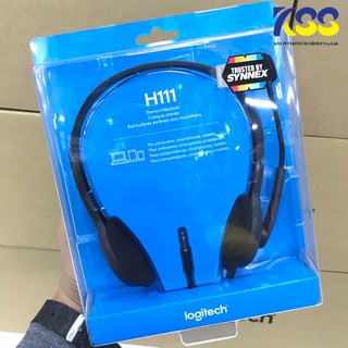 ✨🛒หูฟังโลจิเทค รุ่น H111  LOGITECH STEREO HEADSET เชื่อมต่อแจ็ค 3.5mm ใช้ได้ทั้งมือถือ และ PC Warranty 2 ปี✨✨