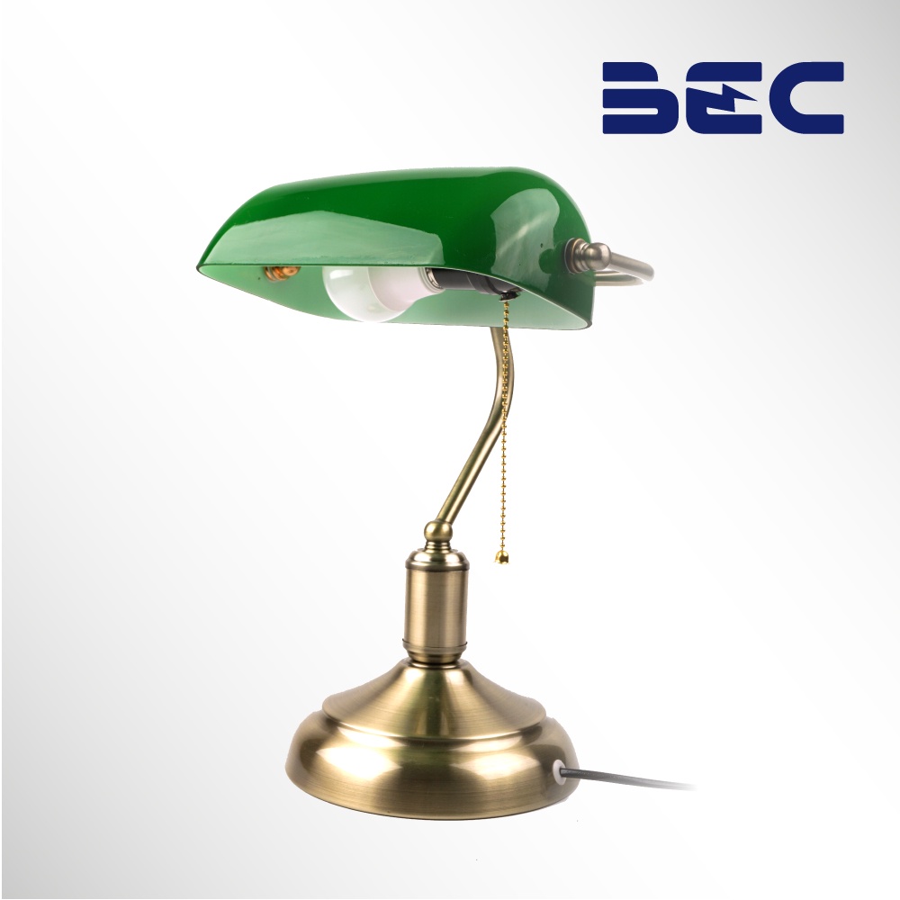 BEC KT108 โคมไฟตั้งโต๊ะหัวเตียง วินเทจ เรโทร สีเขียวมรกต รุ่นยอดนิยมตามซีรีส์เกาหลี โคมไฟผู้บริหาร