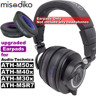 Misodiko แผ่นครอบหูฟัง แบบเปลี่ยน สําหรับหูฟัง Audio-Technica ATH- M50x M40x M30x MSR7 G1WL PDG1