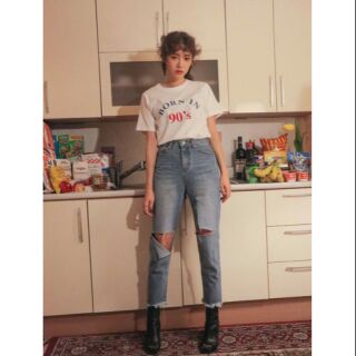 เสื้อยืดสกรีน Born in 90’s ผ้า Cotton100%