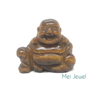 พระสังกัจจายน์ หินไทเกอร์อาย หน้าตัก-3.9cm, สูง-3.5cm, หนา-1.9cm