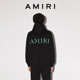 Amiri เสื้อกันหนาว พิมพ์ลายโลโก้ สีตัดกัน แฟชั่นฤดูใบไม้ผลิ ฤดูร้อน สําหรับผู้ชาย