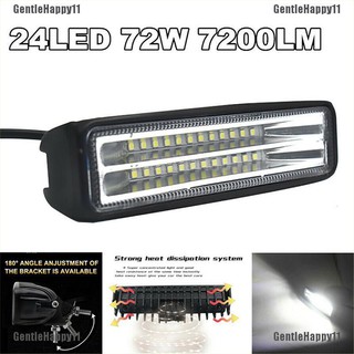 Gentle ไฟตัดหมอก LED 72W 7200LM 4WD 6 นิ้ว สําหรับรถยนต์ รถบรรทุก 1 ชิ้น