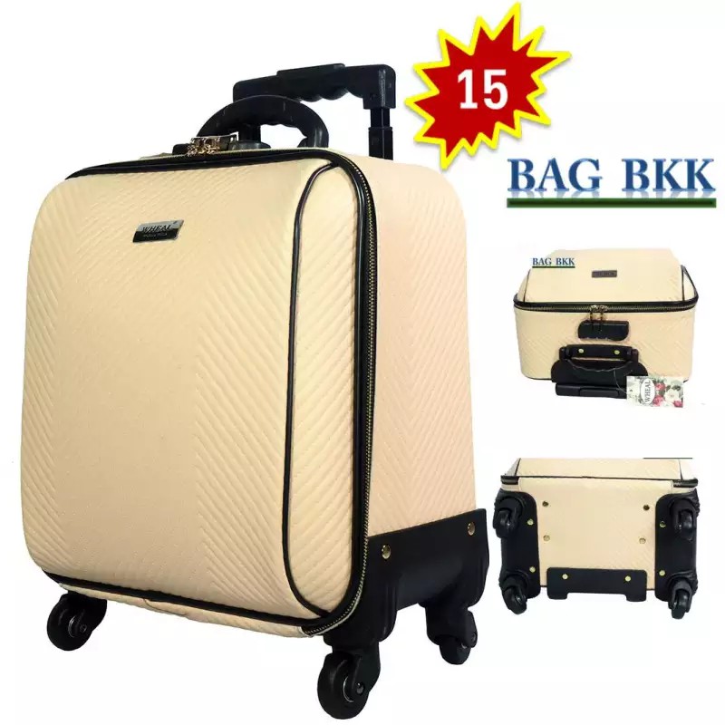 WHEAL กระเป๋าเดินทางล้อลากคุณภาพดี 15 นิ้ว 4 ล้อ หมุนรอบ 360° Code -F7900-15