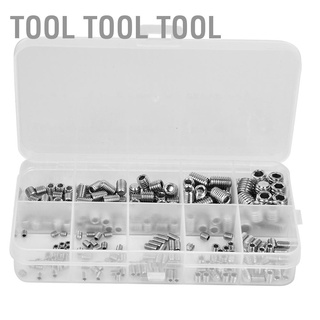 245Pcs Stainless Steel Hex Socket Set Screw Grub Screws Assortment Kit M3-M8