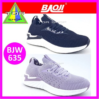 BAOJI BJW 635 รองเท้าผ้าใบผู้หญิง สีดำ - ม่วง