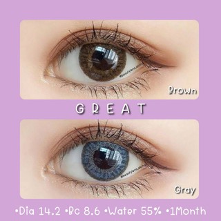 💜Great-Brown•Gray☆สายตา 00-700☆รายเดือน