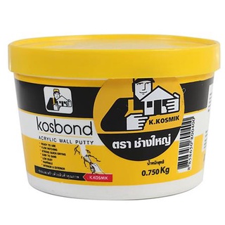 FREE HOME อะคริลิกอุดโป๊ว ช่างใหญ่ KOSBOND 750 ก. สีขาว หมั่นโป๊ว โป๊วสี โป๊วรอยรั่ว