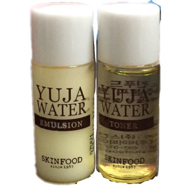 Skinfood Yuja Water Whitening Toner 15ml + Emulsion 15ml