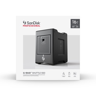 SanDisk Professional G-RAID Shuttle SSD 16TB The ultimate transportable storage solution 8K,HDR (SDPS24H-016T-SBAAB) 5Y