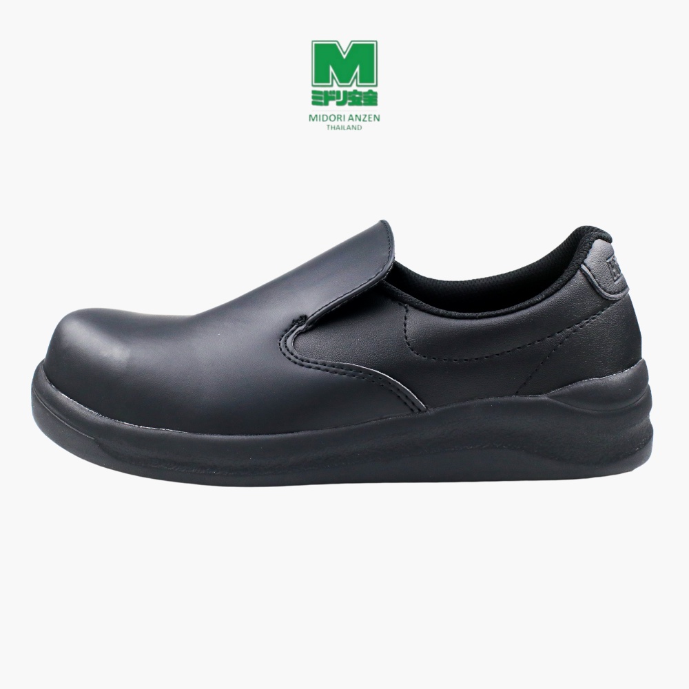 Midori Anzen รองเท้าเซฟตี้ กันลื่น รุ่น NHS-600 สีดำ / Midori Anzen Anti-slippery Safety Shoe NHS-600 Black