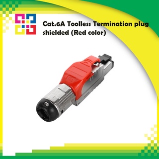 Cat.6A Toolless Termination plug shielded (Red color)