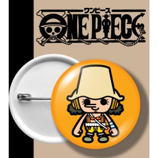 ONEPIECE BADGE เข็มกลัด วันพีช อูซป พื้นส้ม USOPP ORANGE