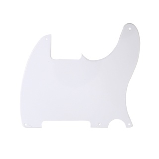 Musiclily กรอบกีต้าร์ไฟฟ้า 5 รู Tele Pickguard สําหรับ Fender Usa / Mexican Telecaster, 1Ply สีขาว