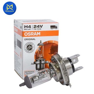 หลอดไฟหน้า  OSRAM H4(24V)75/70W(จานแฉก) (64196)