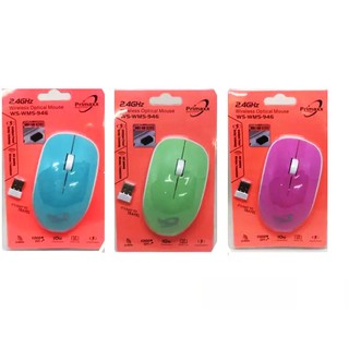 Primaxx WS-WMS-946 Wireless Mouse Optical เม้าส์ไร้สาย สีสวย