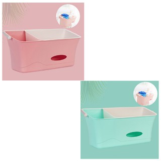 กล่องใส่อุปกรณ์อเนกประสงค์ สำหรับแขวนข้างเตียงเด็ก (สีฟ้า,สี…