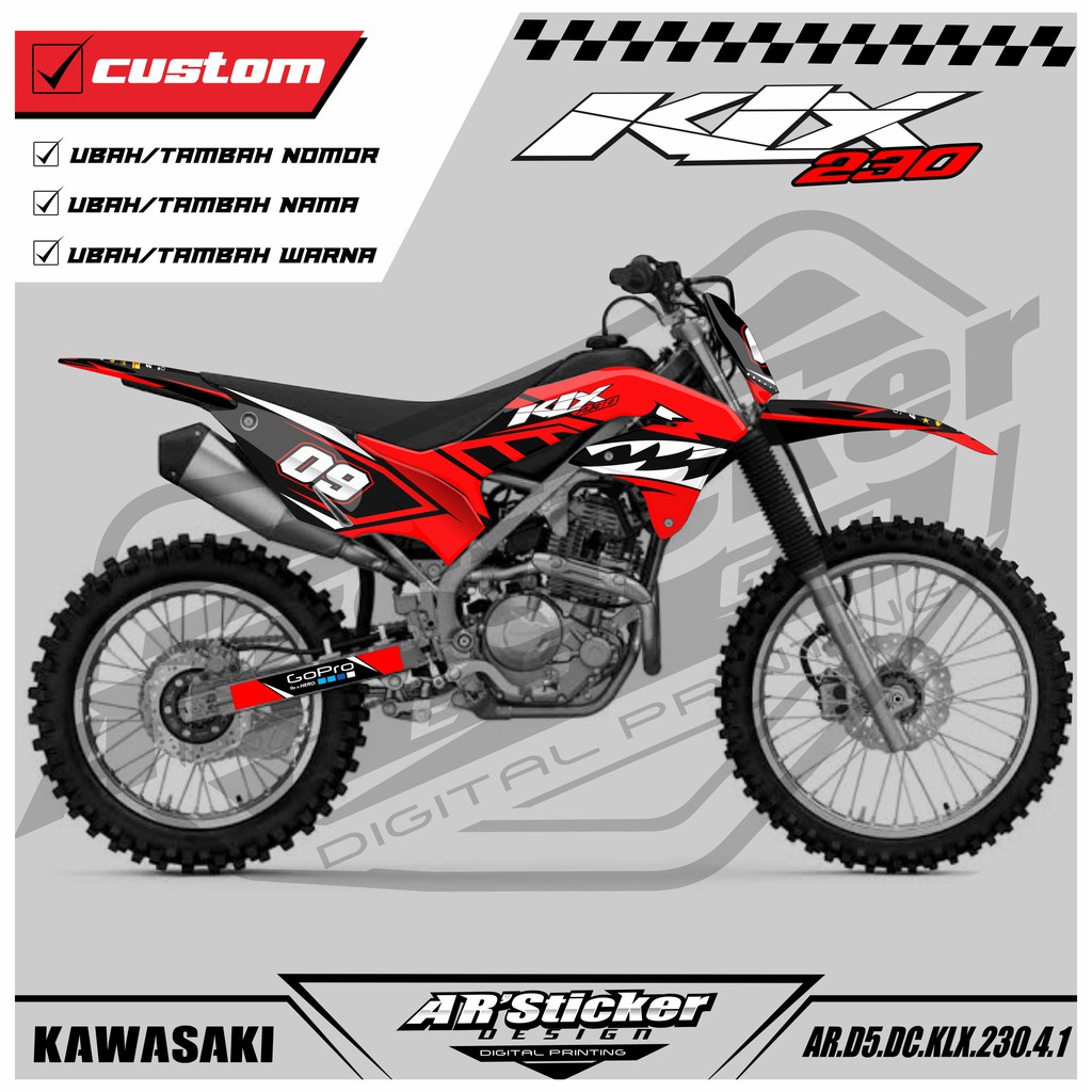 KLX 230 Full Body Decal สติ๊กเกอร์ KLX 230 Full Body Decal (รหัส 04)