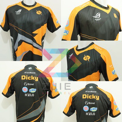 เสื้อกีฬาแขนสั้น ลายทีม RRQ AXXEL AWAY EDITION RRQ 2021 MOBILE LEGEND FF FREE NICKNAME และสติกเกอร์