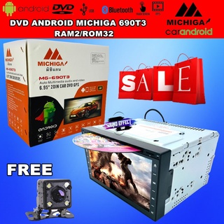 Promotion สุดพิเศษ....DVD ANDROID MICHIGA 690T3 RAM2/ROM32 หน้าจอขนาด 6.95 นิ้ว แถมฟรีกล้องมองถอยหลัง