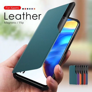 Smart View Magnetic Flip Leather Case For Xiaomi Mi 10T Pro Cases On Xiami Xiomi Mi10T mi 10 T T10 pro 10Tpro Stand Phone Cover Casing