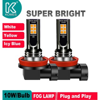 ไฟตัดหมอก LED H1 H3 H4 H7 H8 H9 H10 H11 9005 HB3 9006 HB4 สว่างมาก สําหรับรถยนต์ 2 ชิ้น