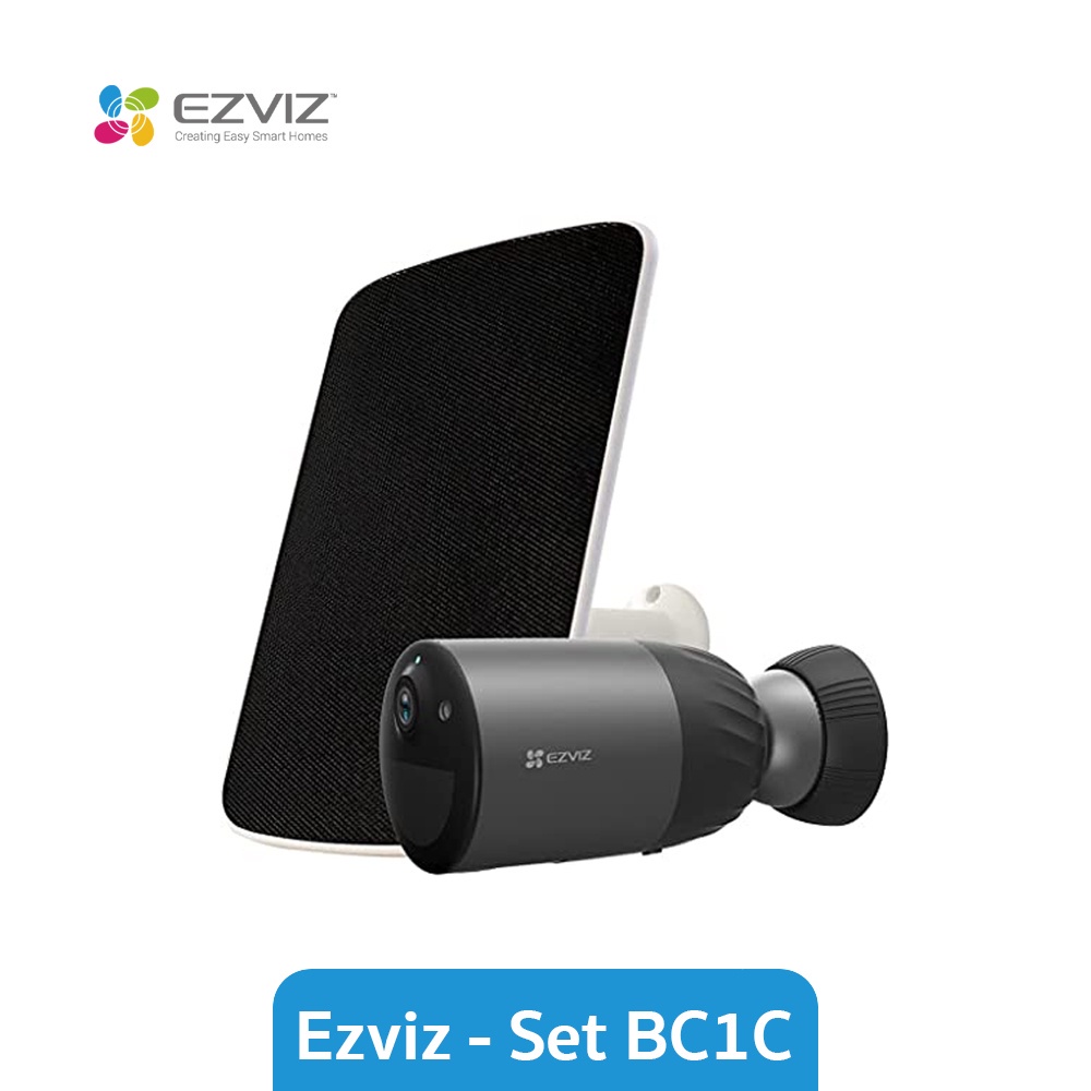 EZVIZ eLife BC1C 1080p กล้องวงจรปิดแบตเตอรี่ในตัว พร้อมแผงโซล่าร์เซลล์