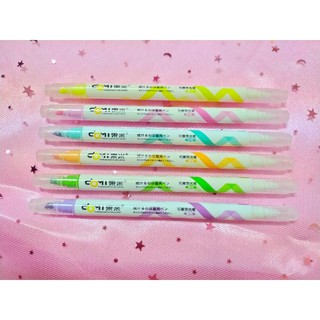 ปากกาไฮไลท์ลบได้ เซ็ต6ด้ามสีไม่ซ้ำ