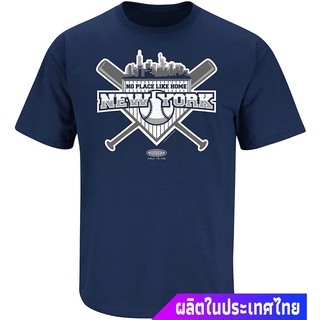 แขนสั้นcrew neckNew York Yankees MBL เบสบอลแขนสั้น  ระบายอากาศได้  คอกลม การพิมพ์แฟชั่น Smack Apparel New York Baseball