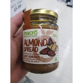 ecook​ เนยถั่ว​ ทาขนมปัง​ อัลมอนต์​ เม็ดมะม่วงหิมพานต์​ max​ macro almond​ spead 250g