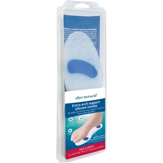 Deramed Footcare Extra Arch Support Insole แผ่นรองเท้าซิลิโคนสำหรับเท้าแบนและอุ้งเท้าสูง ช่วยลดแรงกดในบริเวณแนวโค้ง