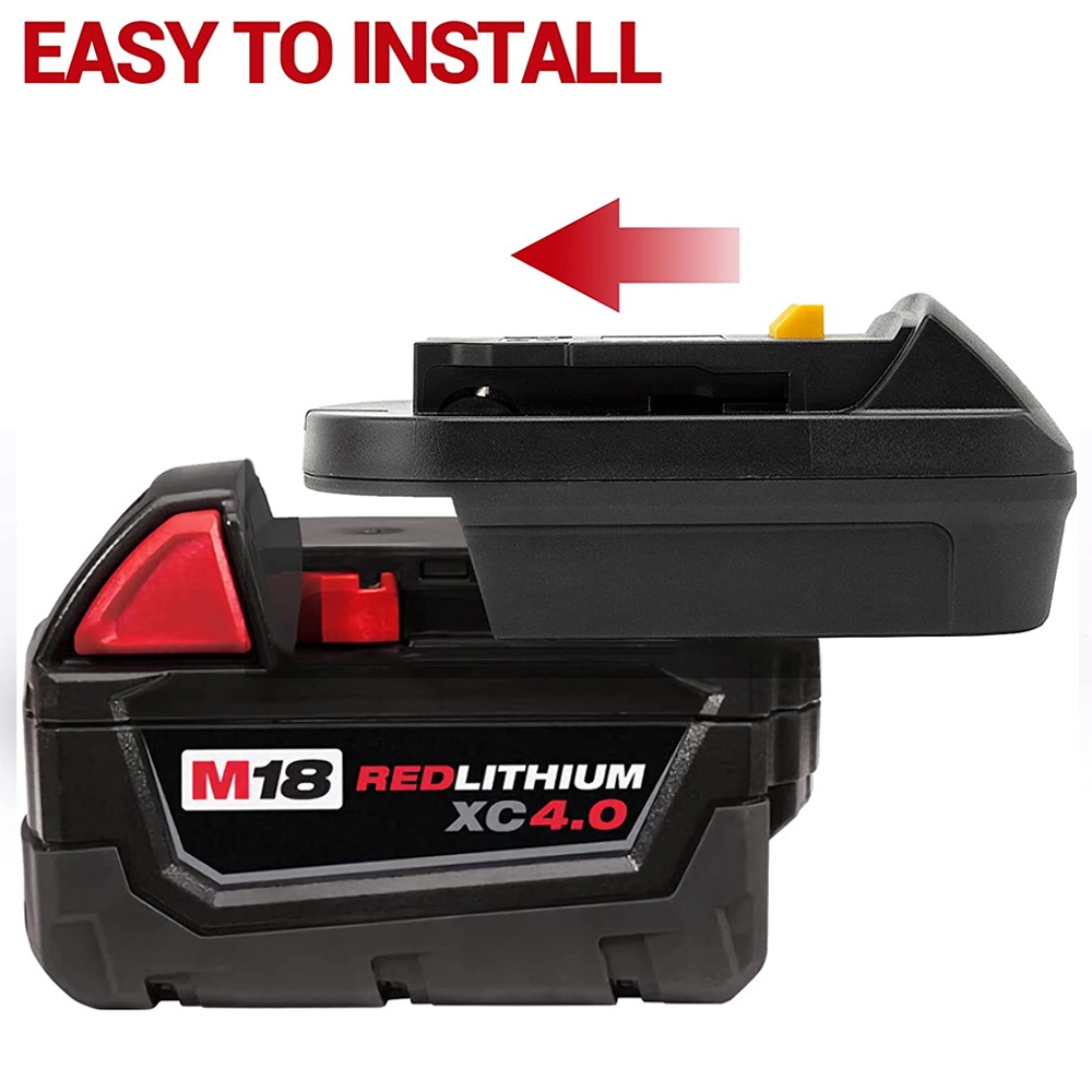 MIL18DL อะแดปเตอร์แบตเตอรี่สําหรับ Milwaukee M18 18V แบตเตอรี่ Li-ion แปลงสําหรับ Dewalt 18V 20V Li-ion แบตเตอรี่เครื่องมือ
