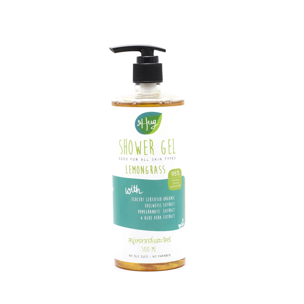 Hug organic Lemongrass Shower Gel 500 ml สบู่เหลวกลิ่นตะไคร้500ml