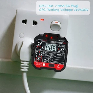 Socket (HABOTEST) Plug - อุปกรณ์ทดสอบเต้ารับปลั๊กไฟ หน้าจอ LCD สถานะภาษาไทย อ่านค่าง่าย ทดสอบ RCD/GFCI ใช้งานง่าย