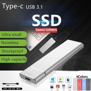 ใหม่ ฮาร์ดไดรฟ์ภายนอก SSD ความเร็วสูง 16TB 8TB 4TB 2TB 500GB USB 3.1 แบบพกพา