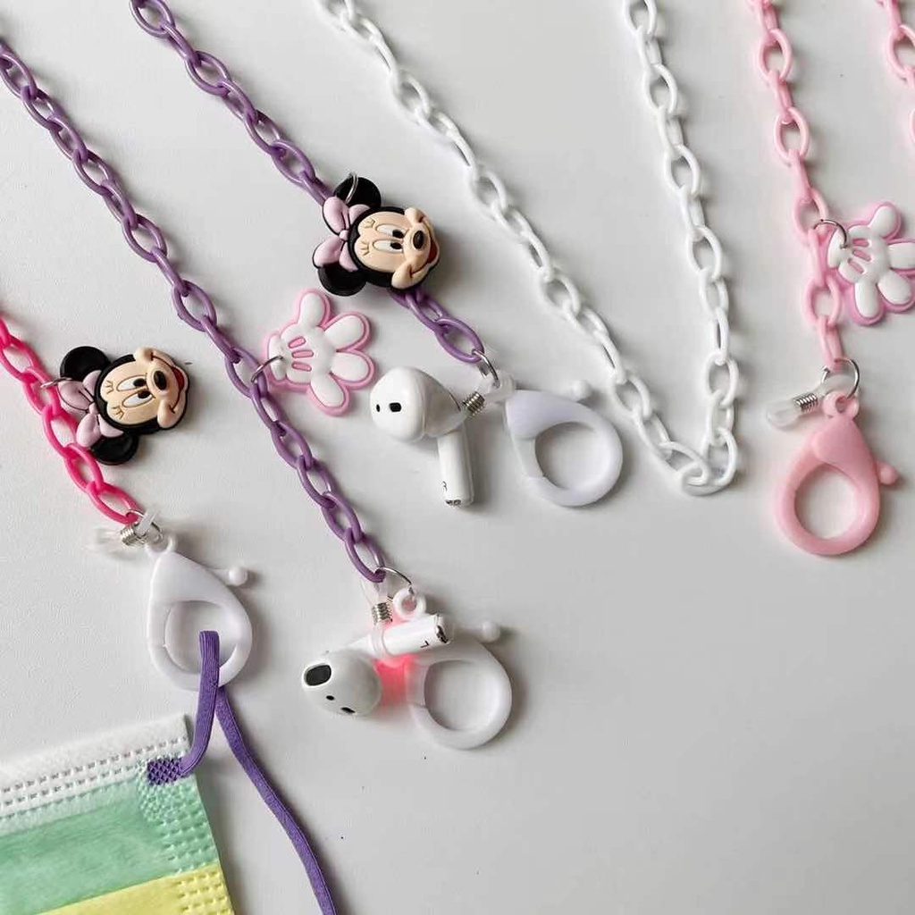 สายโซ่คล้องคอ อะคริลิค ลายการ์ตูนหนู สําหรับห้อยหูฟัง หน้ากาก - รูปที่ 4