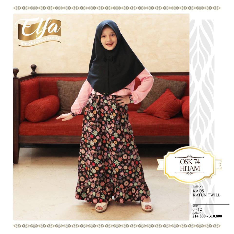 Hitam เด็ก GAMIS OSK 74 BLACK/ ETHICA OSK 74