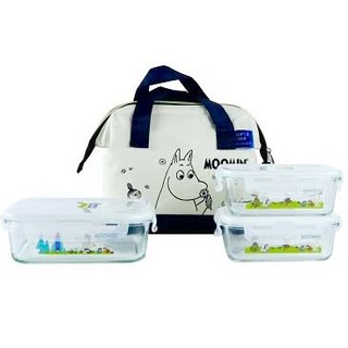 ชุดกล่องถนอมอาหารพร้อมกระเป๋าเก็บอุณหภูมิ ลายมูมิน Moomin food container box