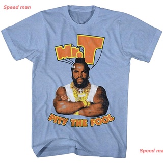 ราคาระเบิดSpeed man ผู้ชายและผู้หญิง A&amp;E Designs Mr. T Shirt Pity The Fool T-Shirt topS-3XL