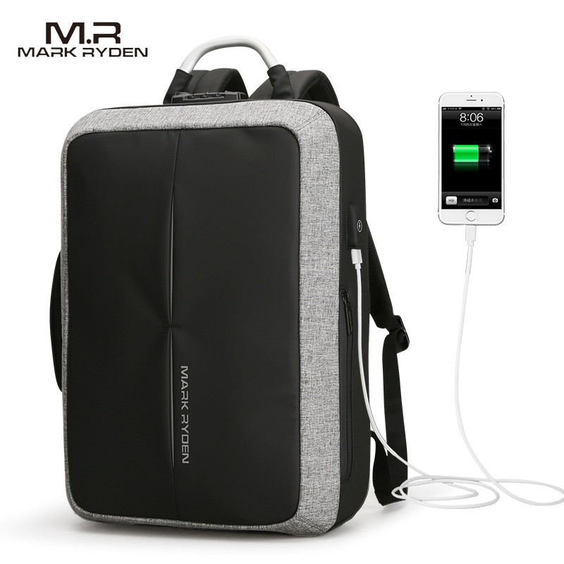 Mark Ryden™ MR6832 TSA lock anti theft waterproof USB charging backpack